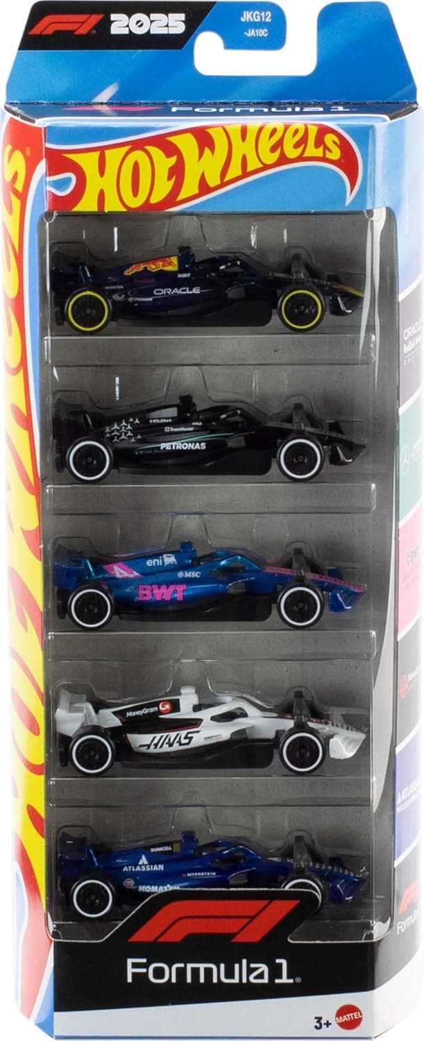 بسته 5 عددی خودروهای مسابقهای Hot Wheels F1 بسته 5 عددی خودروهای مسابقهای Hot Wheels F1