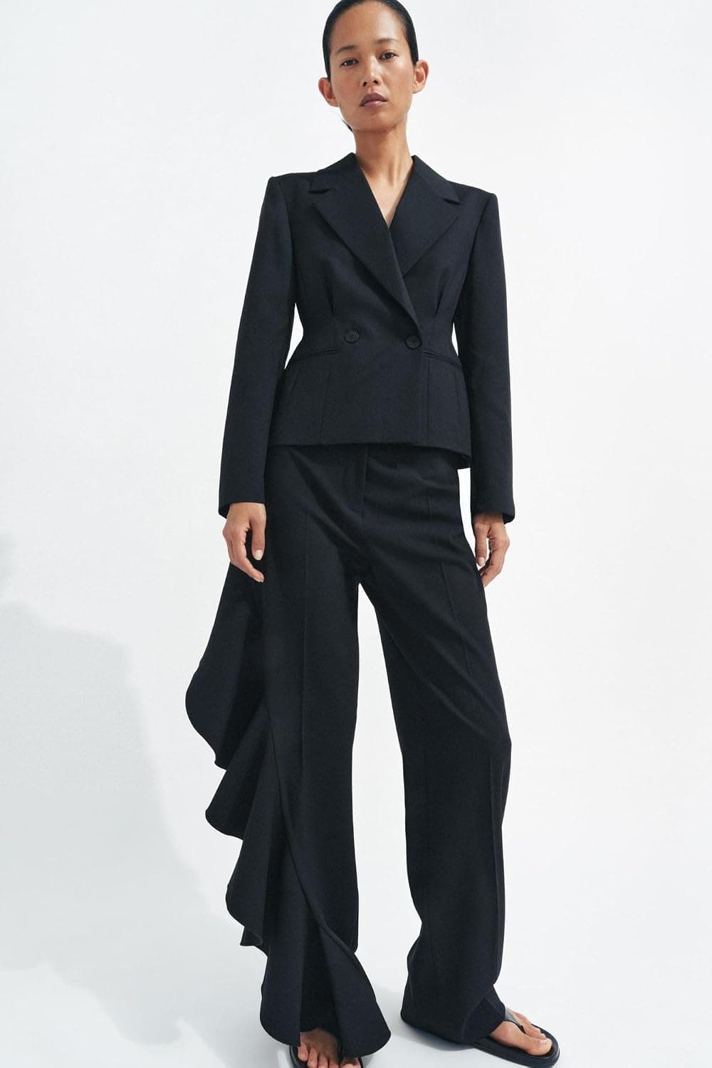 بلیزر مردانه Zara پشم مخلوط سیاه Zw Collectıon سایز XL بلیزر مردانه Zara پشم مخلوط سیاه Zw Collectıon سایز XL