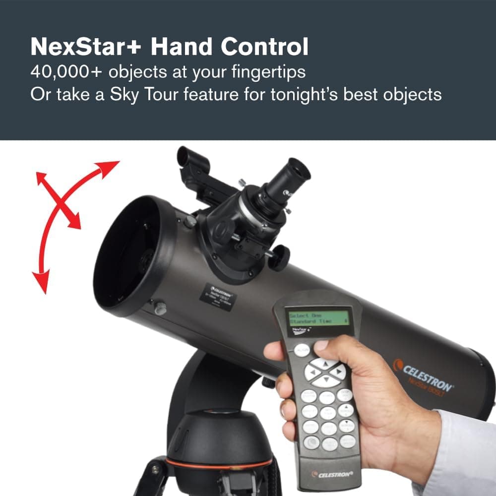 تلسکوپ Celestron نیوتنی بازتابی کامپیوتری قابل حمل مدل 31145 NexStar 130SLT خاکستری تلسکوپ Celestron نیوتنی بازتابی کامپیوتری قابل حمل مدل 31145 NexStar 130SLT خاکستری