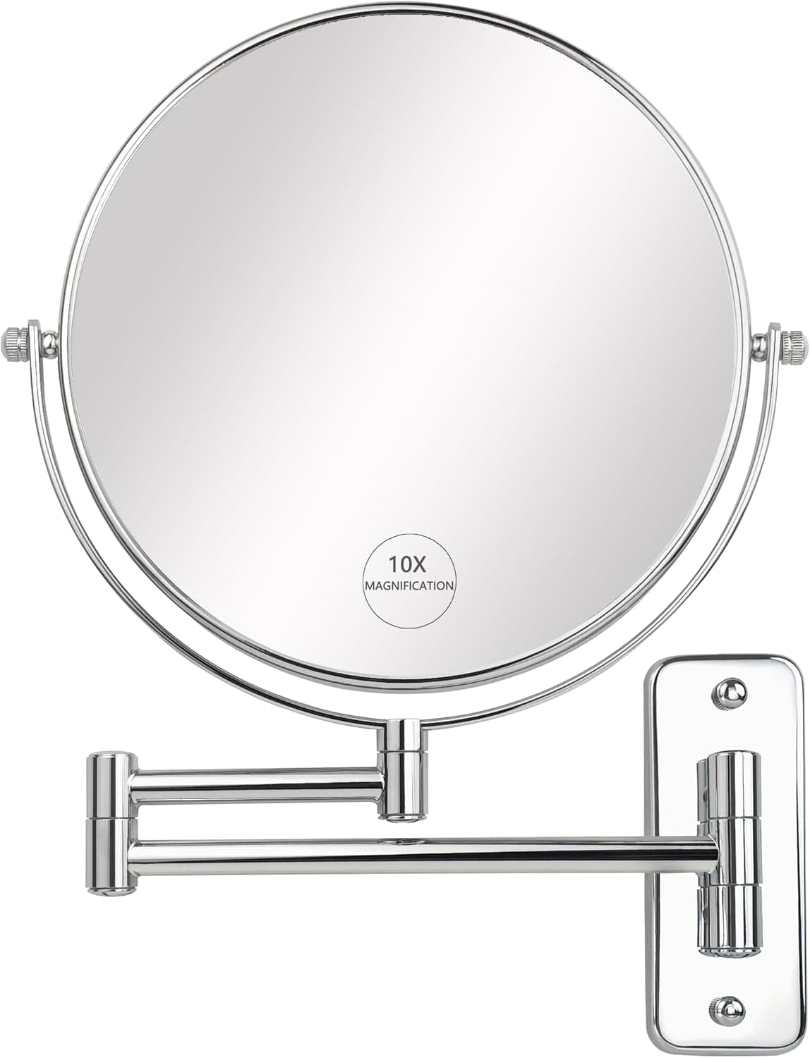 آینه آرایش دیواری مردانه و زنانه JANEEVA 8" دوطرفه کروم بازوی 360° بزرگنمایی 1X/10X آینه آرایش دیواری مردانه و زنانه JANEEVA 8" دوطرفه کروم بازوی 360° بزرگنمایی 1X/10X