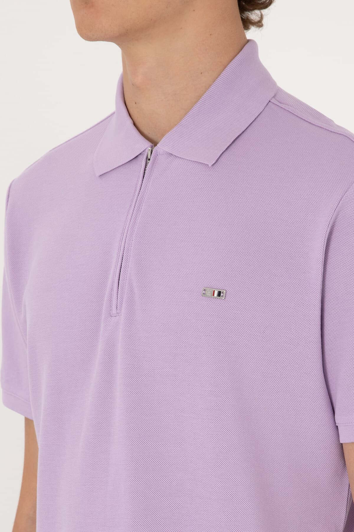 تیشرت مردانه U.S. Polo Assn. فیت معمولی زیپدار یاسی مدل 50306836-VR034 تیشرت مردانه U.S. Polo Assn. فیت معمولی زیپدار یاسی مدل 50306836-VR034