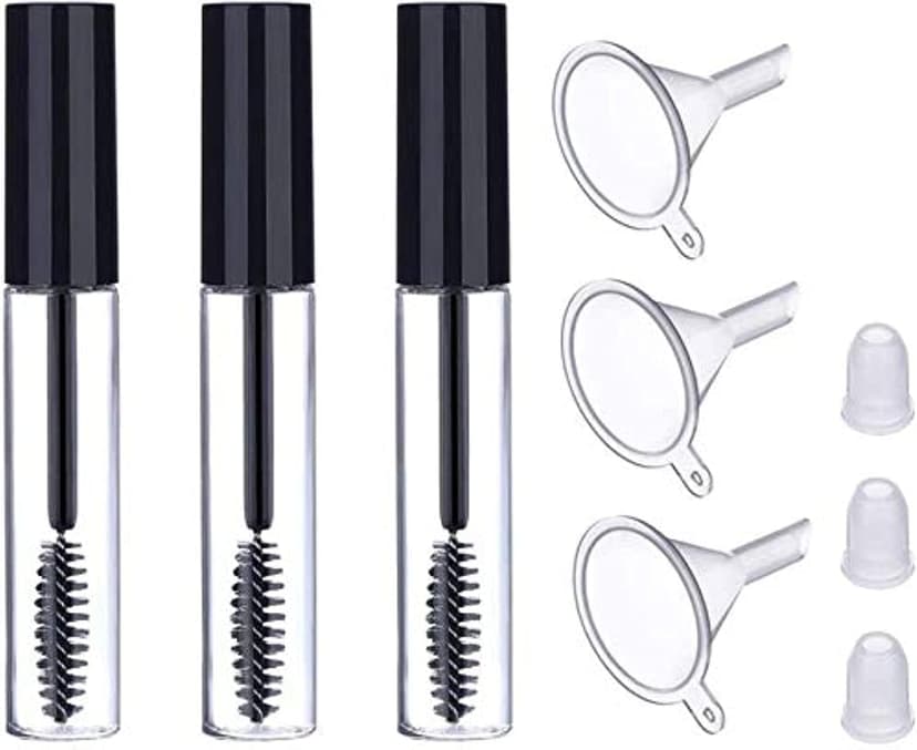 بطری محفظه ریمل قابلپرکردن همراه با برس، 3 عدد، 10ml بطری محفظه ریمل قابلپرکردن همراه با برس، 3 عدد، 10ml