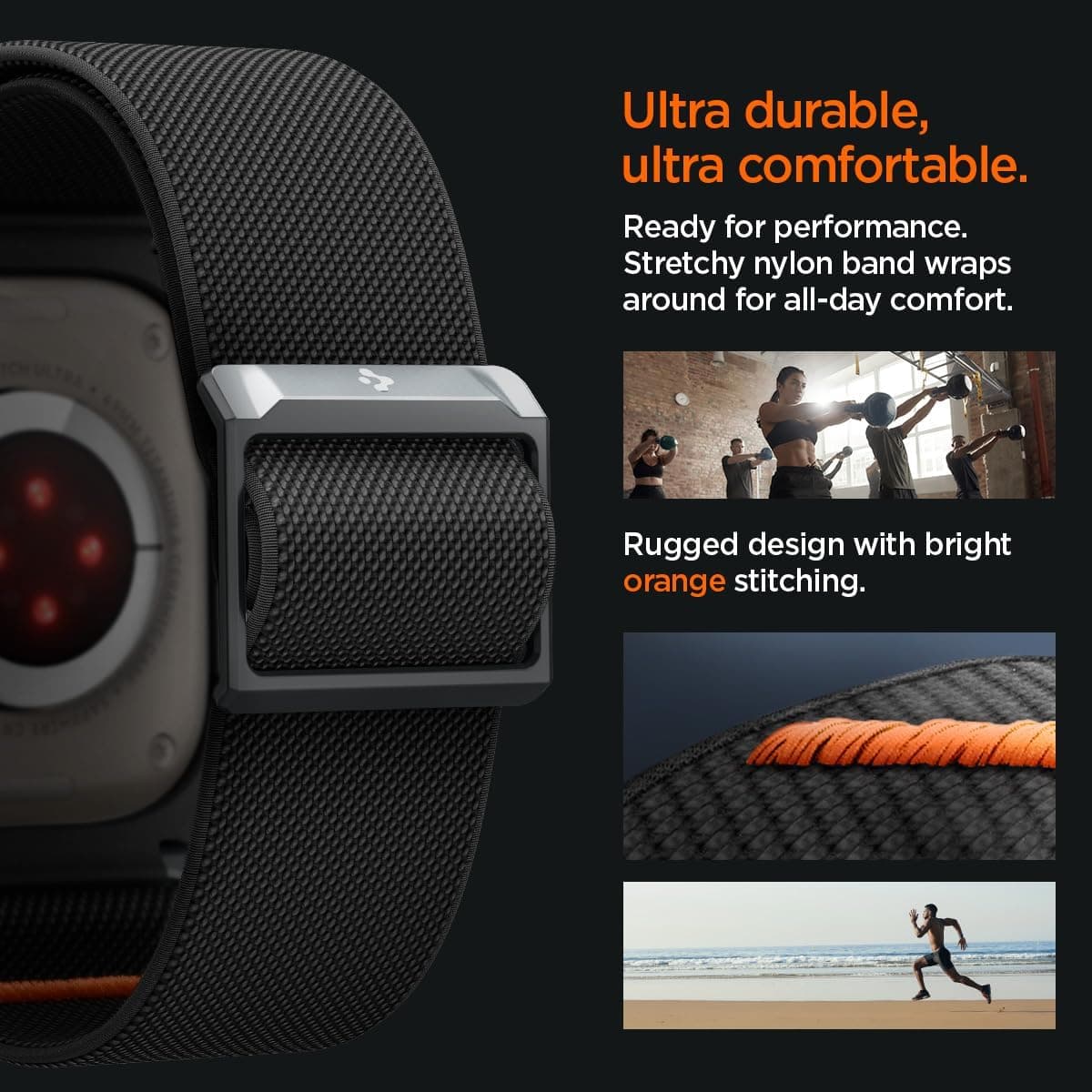 قاب و بند ساعت سازگار با Apple Watch 49mm Ultra 4/3/2/1 برند Spigen مشکی مات Lite Fit Pro مدل ACS07104 قاب و بند ساعت سازگار با Apple Watch 49mm Ultra 4/3/2/1 برند Spigen مشکی مات Lite Fit Pro مدل ACS07104