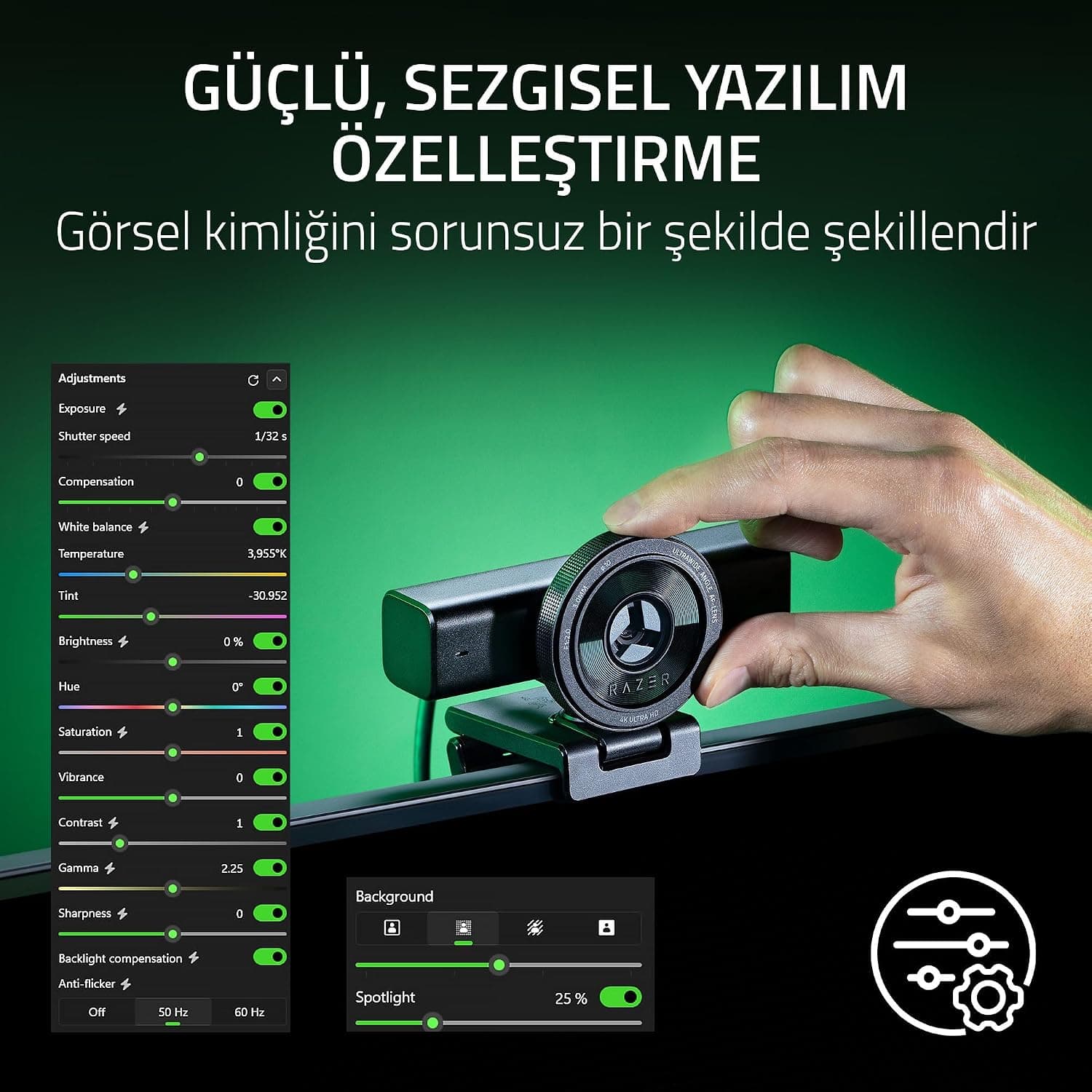 وبکم Razer Kiyo V2 با 4K 30 FPS و فریمبندی خودکار مشکی وبکم Razer Kiyo V2 با 4K 30 FPS و فریمبندی خودکار مشکی