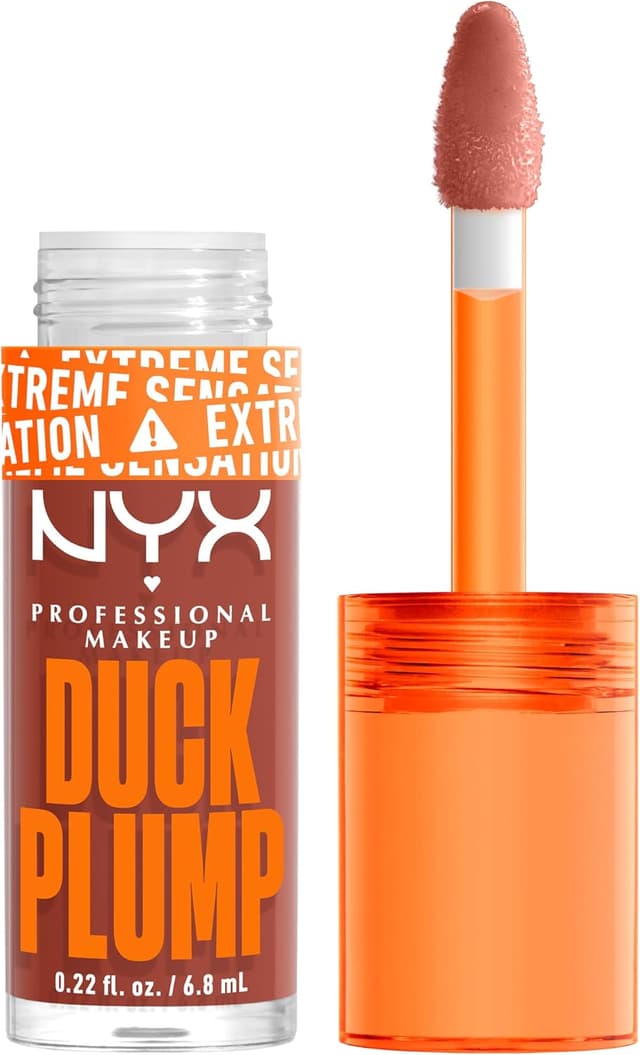 لاک لب حجمدهنده NYX PROFESSIONAL MAKEUP DUCK PLUMP رنگ Brown of Applause لاک لب حجمدهنده NYX PROFESSIONAL MAKEUP DUCK PLUMP رنگ Brown of Applause