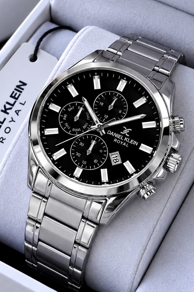 ساعت مچی مردانه Daniel Klein مقاوم در برابر آب 3 Atm با بند استیل نقرهای مدل dke2023c1 ساعت مچی مردانه Daniel Klein مقاوم در برابر آب 3 Atm با بند استیل نقرهای مدل dke2023c1