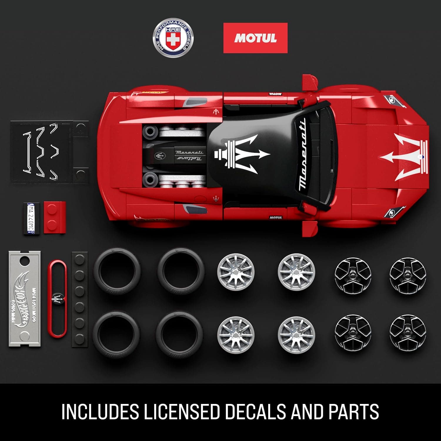 ست ساختنی Mattel Brick Shop Hot Wheels Speed Maserati مدل JFR90 ست ساختنی Mattel Brick Shop Hot Wheels Speed Maserati مدل JFR90