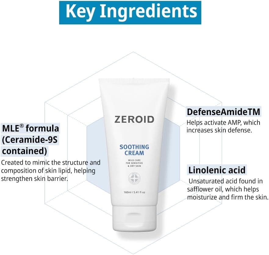 کرم مرطوبکننده آرامبخش Zeroid برای پوست حساس تقویتکننده سد پوستی 80ml کرم مرطوبکننده آرامبخش Zeroid برای پوست حساس تقویتکننده سد پوستی 80ml