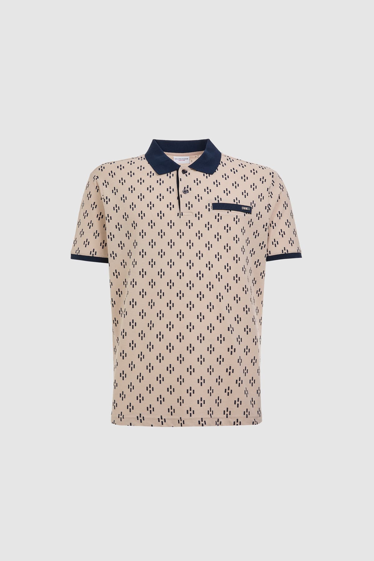 تیشرت مردانه U.S. Polo Assn. فیت معمولی یقه پولو رنگ سنگی مدل 50326994-VR049 تیشرت مردانه U.S. Polo Assn. فیت معمولی یقه پولو رنگ سنگی مدل 50326994-VR049
