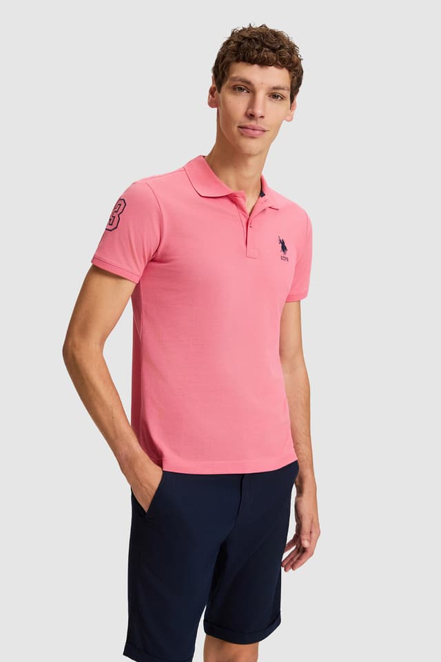 تیشرت مردانه U.S. Polo Assn. صورتی روشن ساده مدل 50305929-VR078 تیشرت مردانه U.S. Polo Assn. صورتی روشن ساده مدل 50305929-VR078