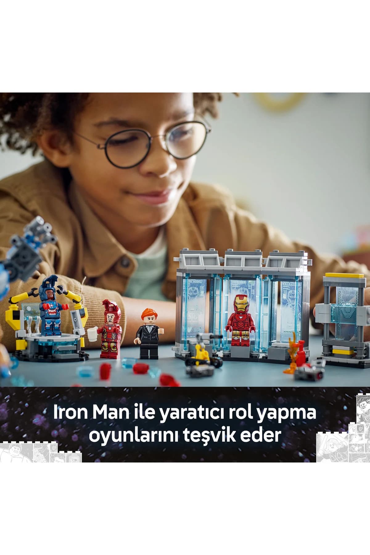 ست ساختنی کودکان 8+ لگو Marvel آزمایشگاه Iron Man، سالن زره مدل 76315 384 قطعه ست ساختنی کودکان 8+ لگو Marvel آزمایشگاه Iron Man، سالن زره مدل 76315 384 قطعه