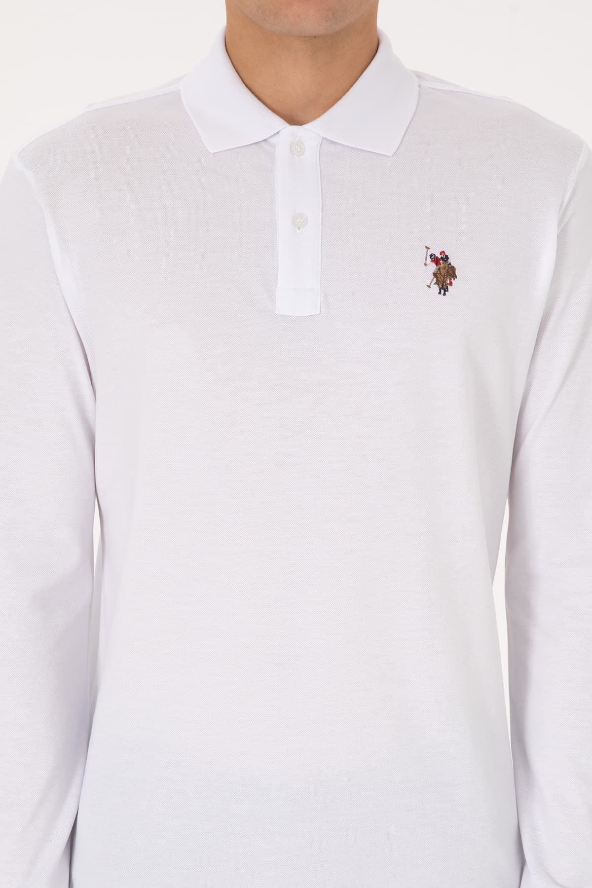 اسوئیت شرت مردانه U.S. Polo Assn. فیت معمولی یقه پولو سفید ساده مدل 50313772-VR013 اسوئیت شرت مردانه U.S. Polo Assn. فیت معمولی یقه پولو سفید ساده مدل 50313772-VR013