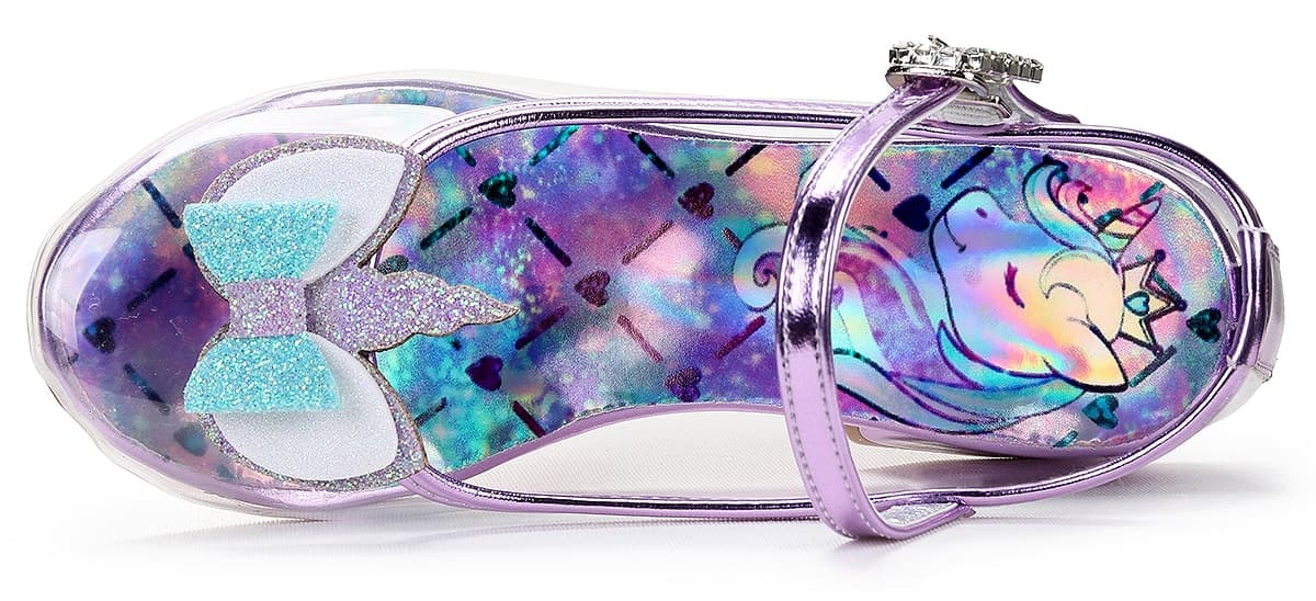 کفش مجلسی شفاف پاشنهدار دخترانه Kiko Kids مدل Rosella Unicorn کفش مجلسی شفاف پاشنهدار دخترانه Kiko Kids مدل Rosella Unicorn