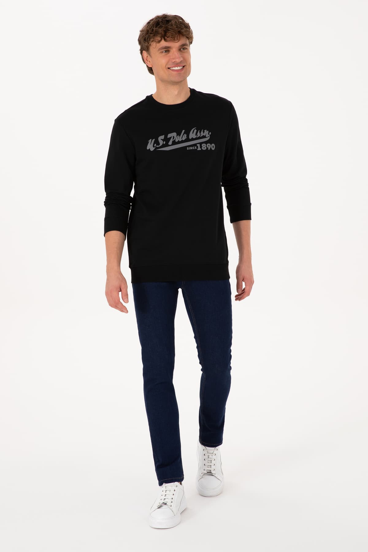 سوئیشرت مردانه U.S. Polo Assn. یقه گرد فیت معمولی مشکی نازک مدل 50316315-VR046 سوئیشرت مردانه U.S. Polo Assn. یقه گرد فیت معمولی مشکی نازک مدل 50316315-VR046