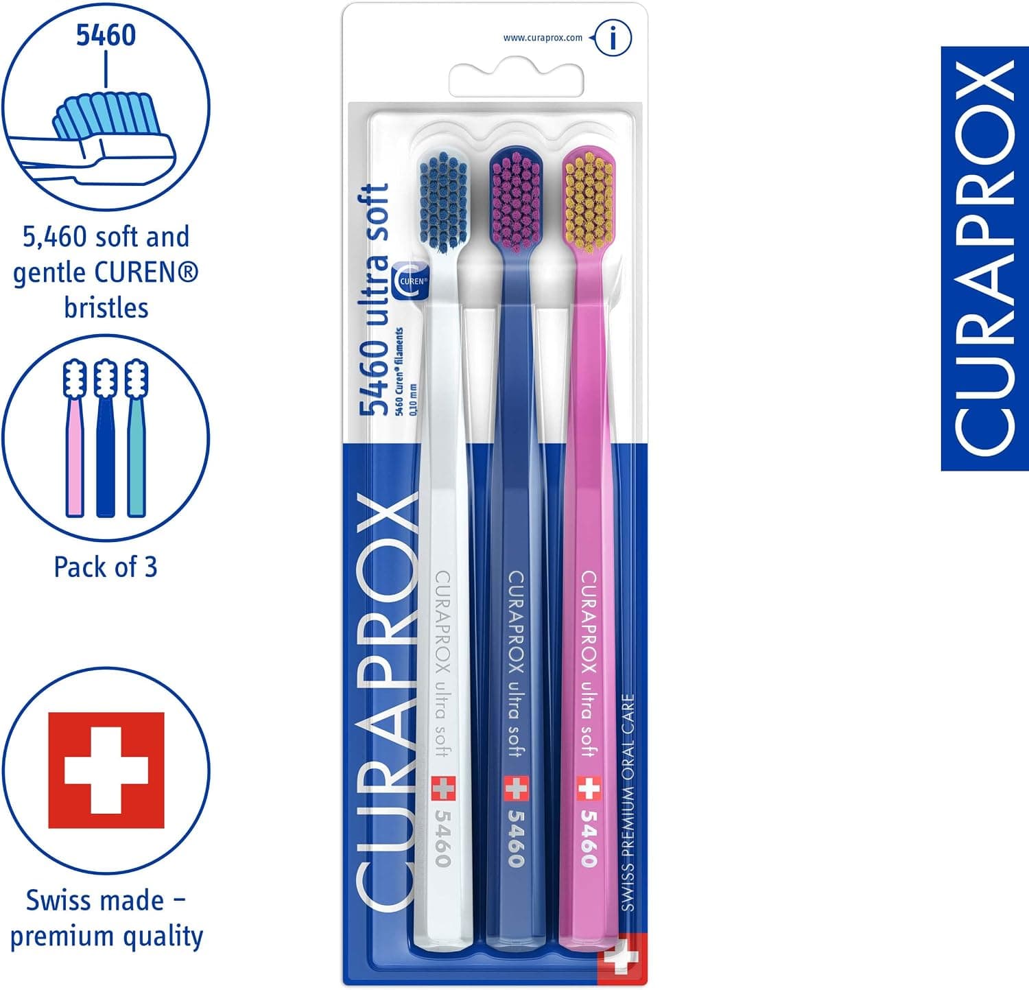 مسواک فوقالعاده نرم CURAPROX بسته 3 عددی مسواک فوقالعاده نرم CURAPROX بسته 3 عددی