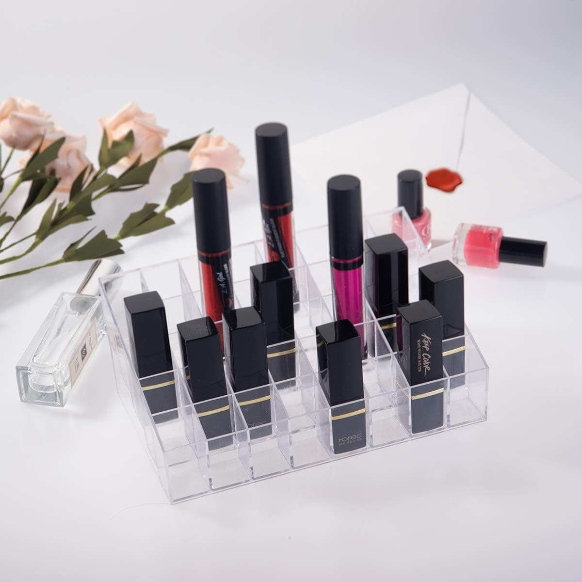 استند نگهدارنده رژلب اکریلیک Benbilry با 40 خانه استند نگهدارنده رژلب اکریلیک Benbilry با 40 خانه
