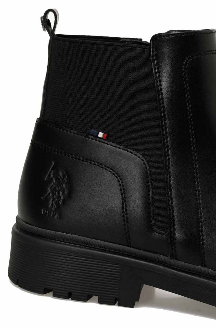 بوت زنانه U.S. Polo Assn. مشکی مدل Chelsea زیپدار کف ضخیم روزمره بوت زنانه U.S. Polo Assn. مشکی مدل Chelsea زیپدار کف ضخیم روزمره
