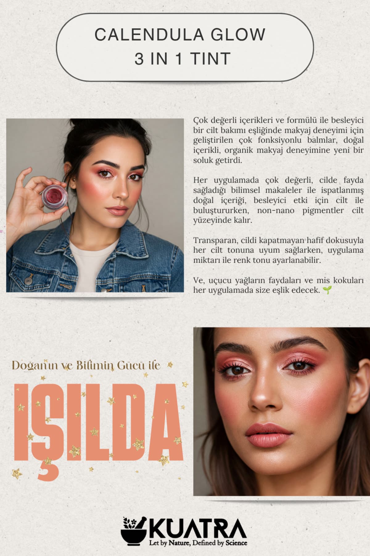 هایلایتر، رژگونه و رژلب Kuatra Calendula Glow هلویی هایلایتر، رژگونه و رژلب Kuatra Calendula Glow هلویی