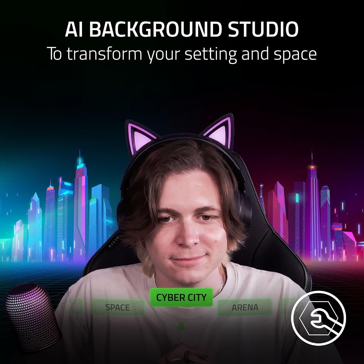 وبکم Razer مدل Kiyo V2 4K با فوکوس خودکار هوشمند رنگ کوارتز وبکم Razer مدل Kiyo V2 4K با فوکوس خودکار هوشمند رنگ کوارتز