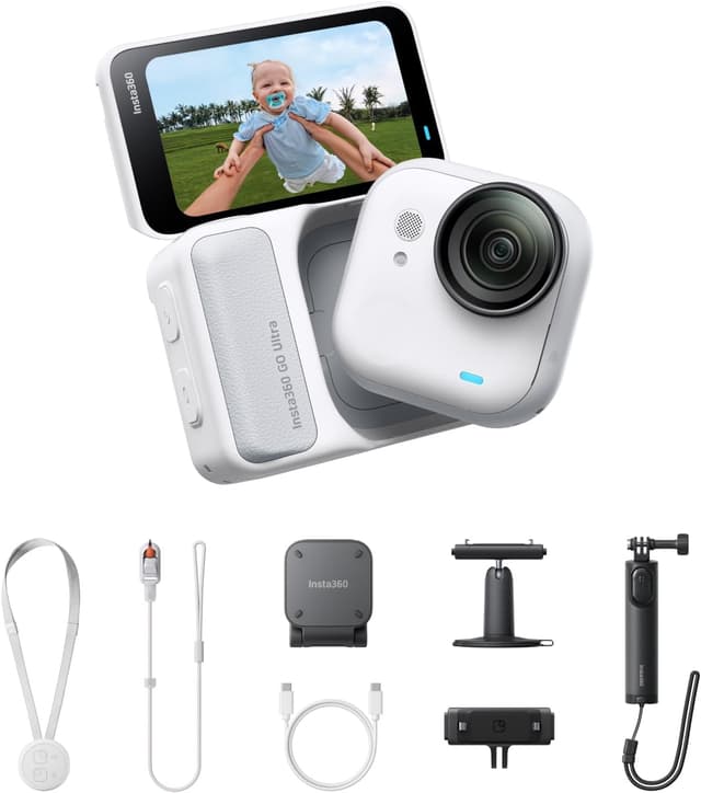 دوربین ولاگینگ بدون دست Insta360 GO Ultra Creator Bundle سفید 4K دوربین ولاگینگ بدون دست Insta360 GO Ultra Creator Bundle سفید 4K