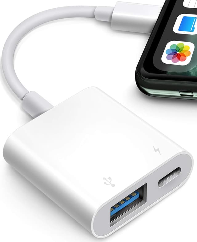 آداپتور USB برای iPhone/iPad Fubiaofei با پورت شارژ و USB مادگی OTG مدل USB 3 آداپتور USB برای iPhone/iPad Fubiaofei با پورت شارژ و USB مادگی OTG مدل USB 3