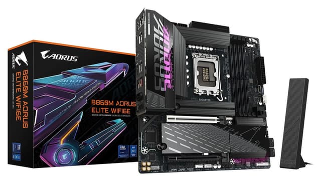 مادربرد Gigabyte B860M AORUS ELITE WIFI6E LGA1851 DDR5 9200MHz مادربرد Gigabyte B860M AORUS ELITE WIFI6E LGA1851 DDR5 9200MHz