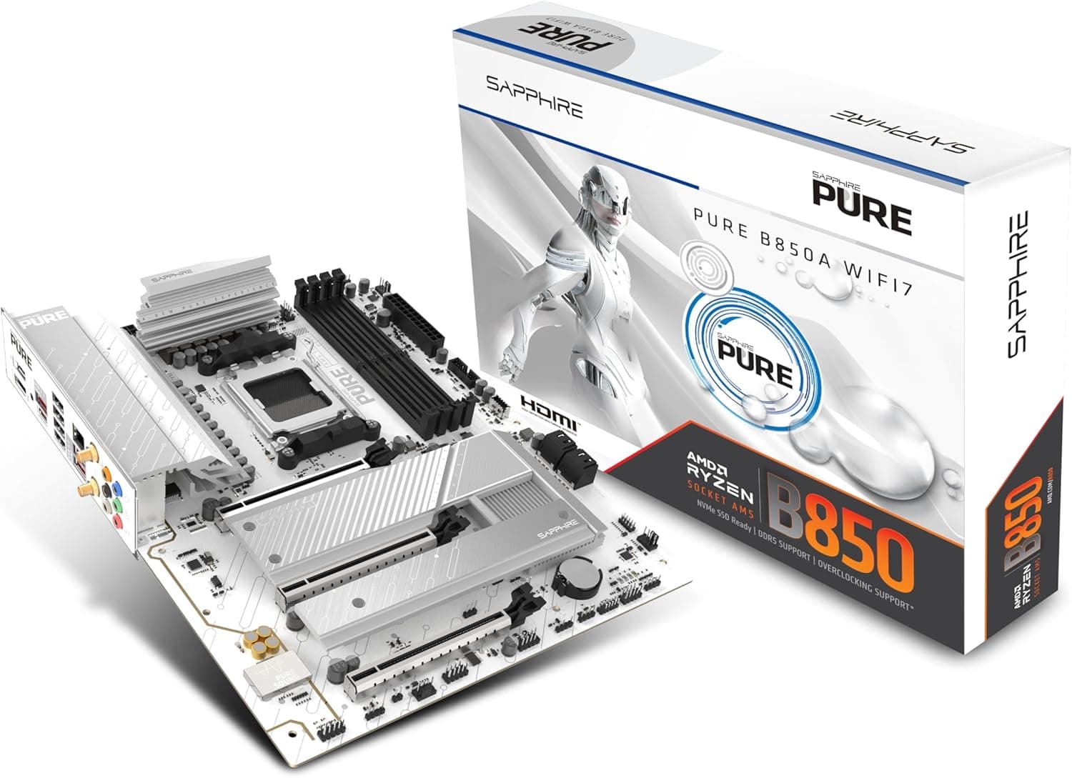 مادربرد Sapphire AMD AM5 ATX مدل Pure B850A WIFI7 52123-11-40G مادربرد Sapphire AMD AM5 ATX مدل Pure B850A WIFI7 52123-11-40G