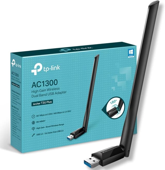 دانگل Wi-Fi USB 3.0 دوبانده TP-Link مدل Archer T3U Plus دانگل Wi-Fi USB 3.0 دوبانده TP-Link مدل Archer T3U Plus
