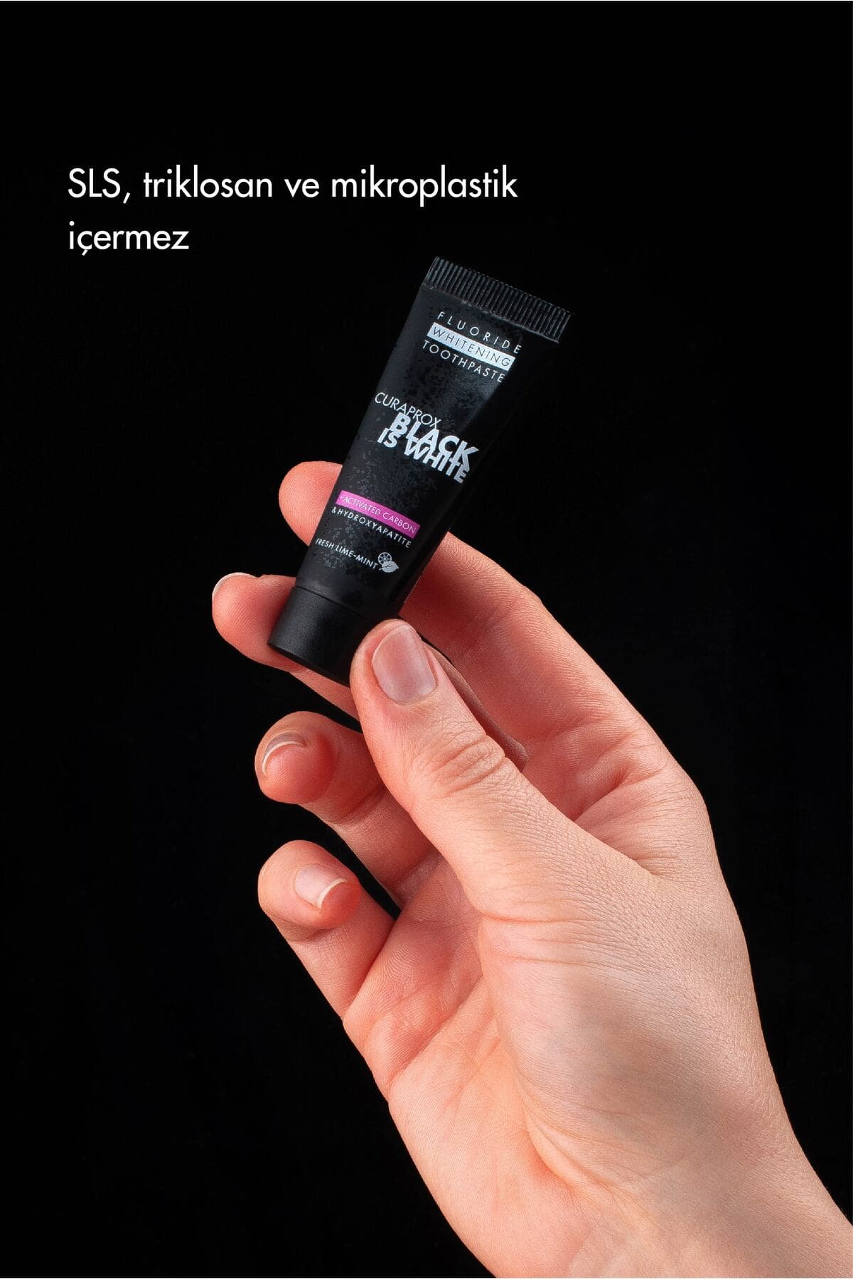 خمیر دندان Curaprox Black is White 10ml خمیر دندان Curaprox Black is White 10ml