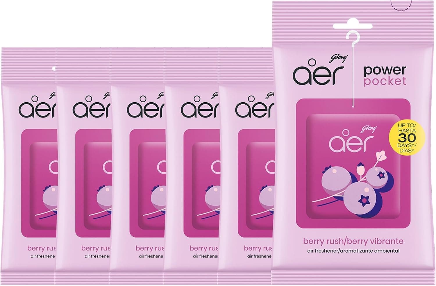 خوشبوکننده سرویس بهداشتی Godrej aer Power Pocket رایحه Berry Rush 10g خوشبوکننده سرویس بهداشتی Godrej aer Power Pocket رایحه Berry Rush 10g