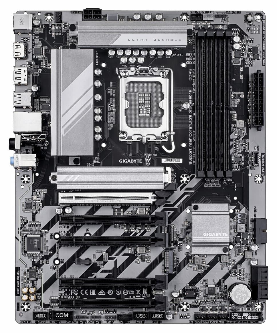 مادربرد Gigabyte مدل B860 DS3H با WiFi6E و DDR5 سوکت 1851P ATX مادربرد Gigabyte مدل B860 DS3H با WiFi6E و DDR5 سوکت 1851P ATX