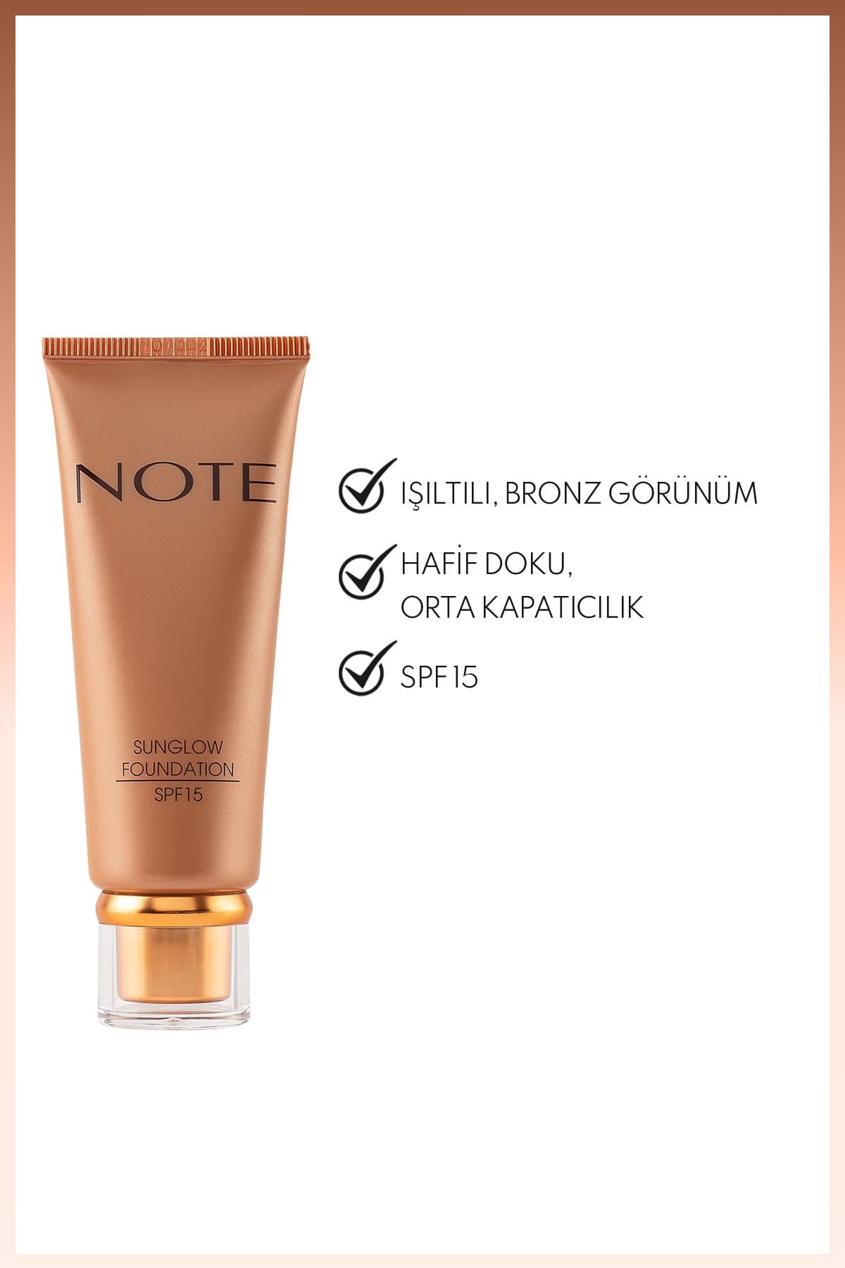 فاندیشن Note Cosmetics درخشان برنزهکننده SPF 15 Sunglow 10 فاندیشن Note Cosmetics درخشان برنزهکننده SPF 15 Sunglow 10