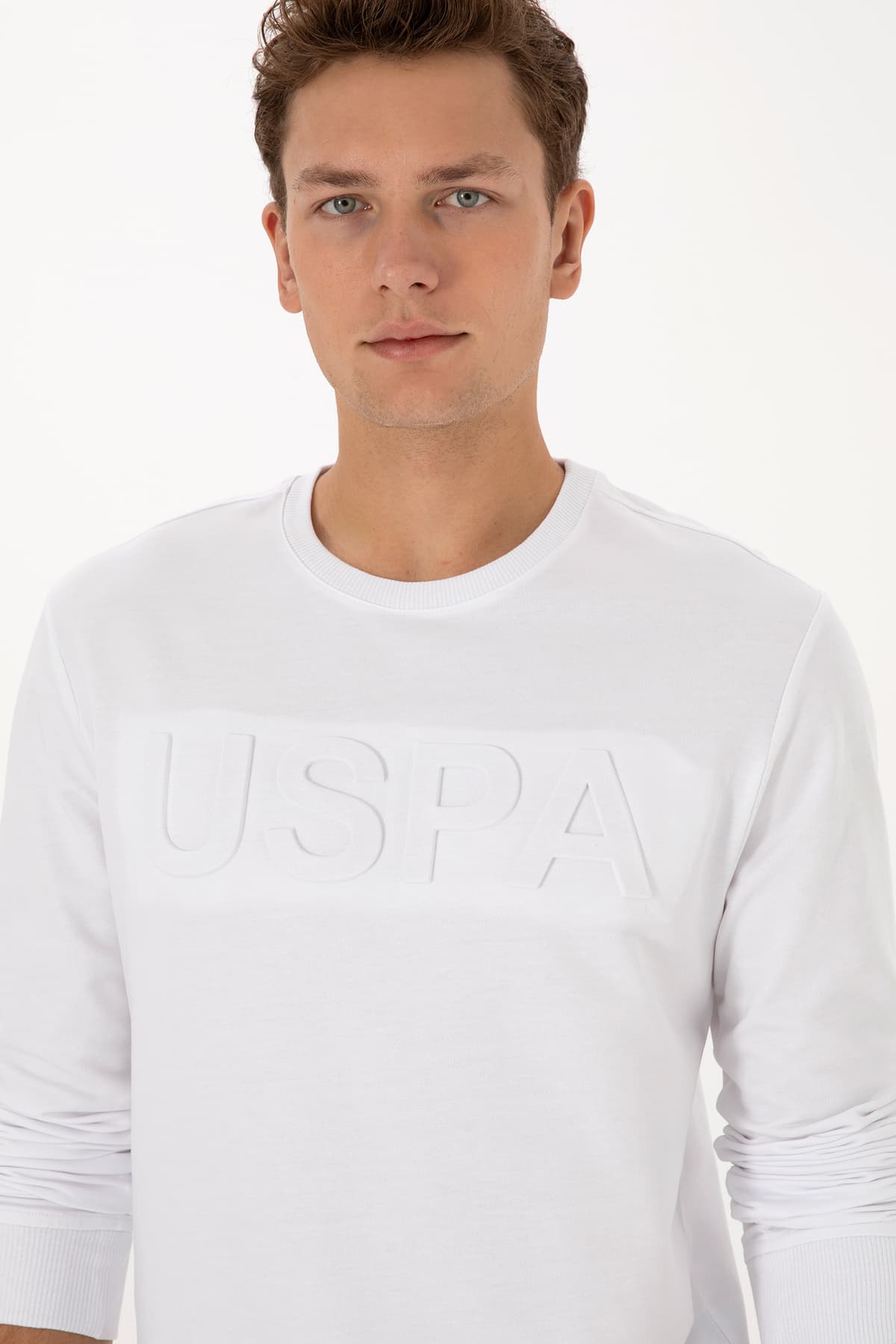 سوئیشرت مردانه U.S. Polo Assn. فیت معمولی یقه گرد سفید مدل 50307793-VR013 سوئیشرت مردانه U.S. Polo Assn. فیت معمولی یقه گرد سفید مدل 50307793-VR013