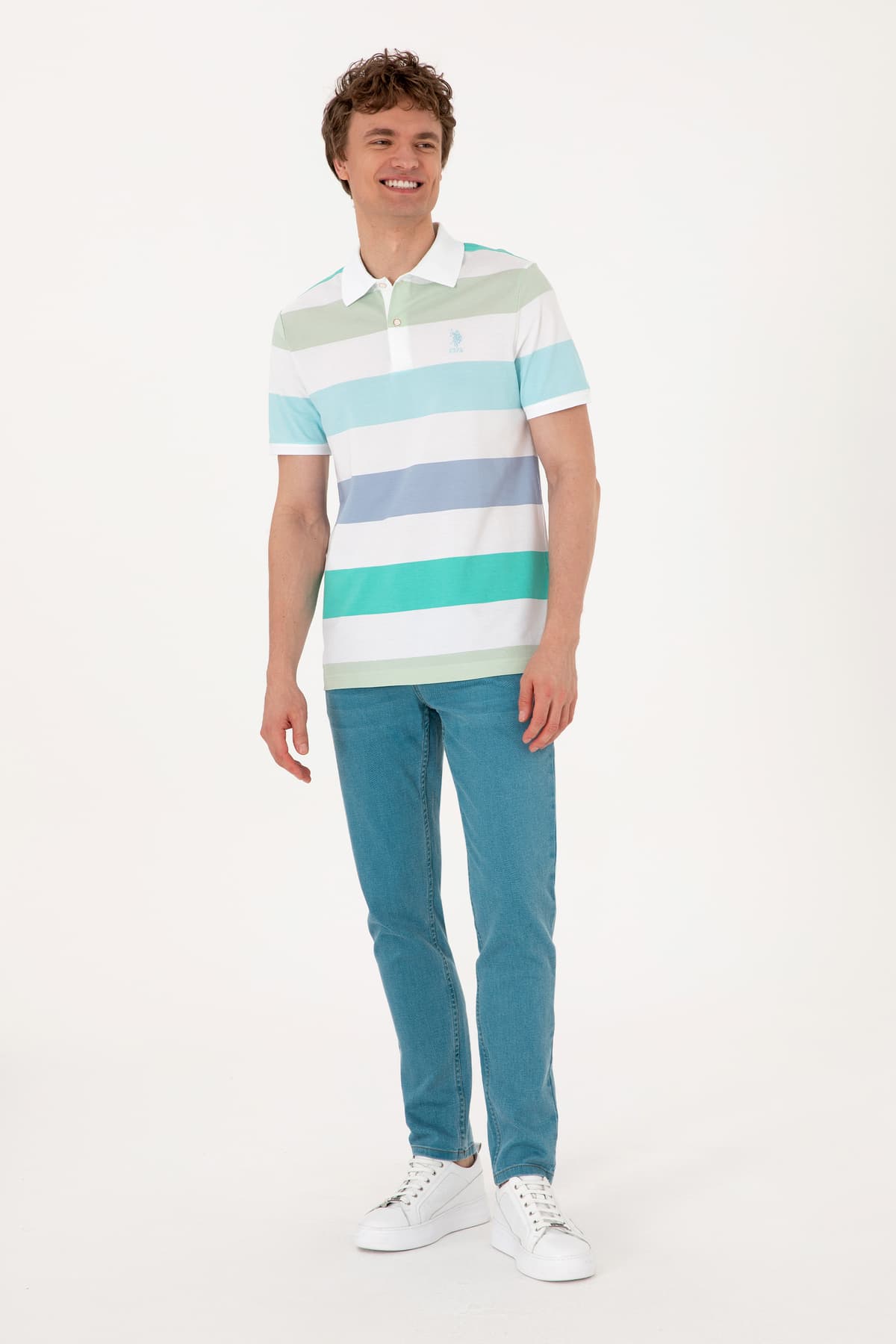 تیشرت مردانه U.S. Polo Assn. آبی فیروزهای مدل 50299945-VR007 تیشرت مردانه U.S. Polo Assn. آبی فیروزهای مدل 50299945-VR007