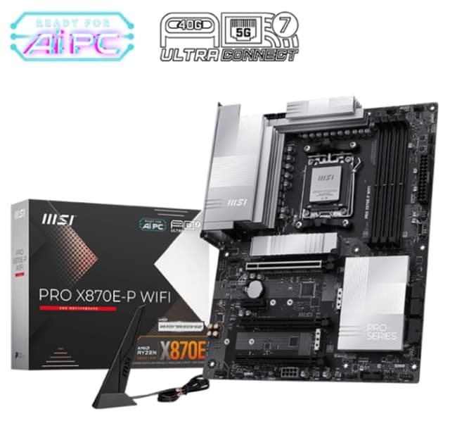 مادربرد MSI گیمینگ سوکت AM5 چیپست AMD X870E DDR5 مدل PRO X870E-P WIFI مادربرد MSI گیمینگ سوکت AM5 چیپست AMD X870E DDR5 مدل PRO X870E-P WIFI