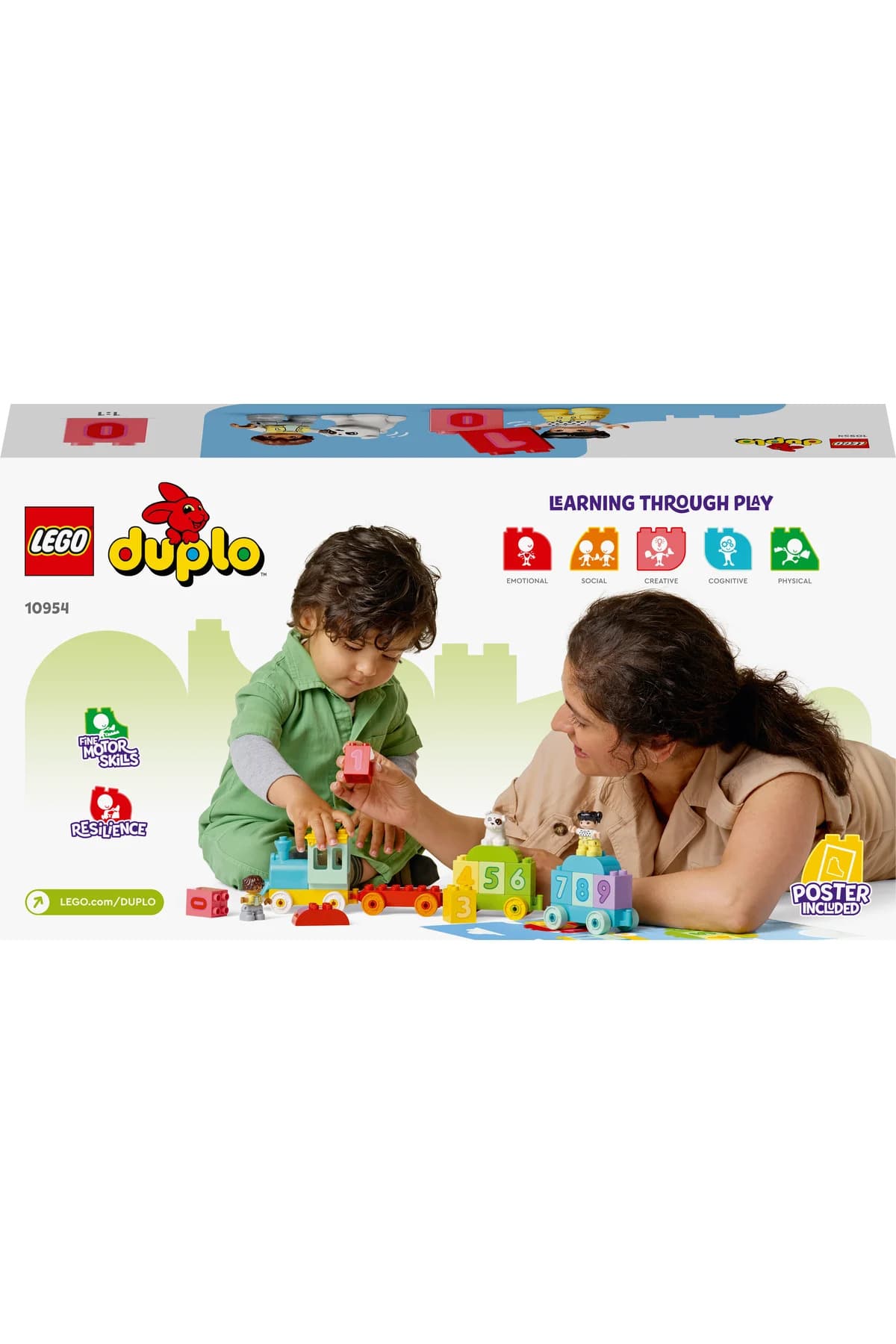 اسباببازی ساختنی قطار آموزش شمارش لگو DUPLO مناسب 1/2+ سال مدل 10954، 23P اسباببازی ساختنی قطار آموزش شمارش لگو DUPLO مناسب 1/2+ سال مدل 10954، 23P