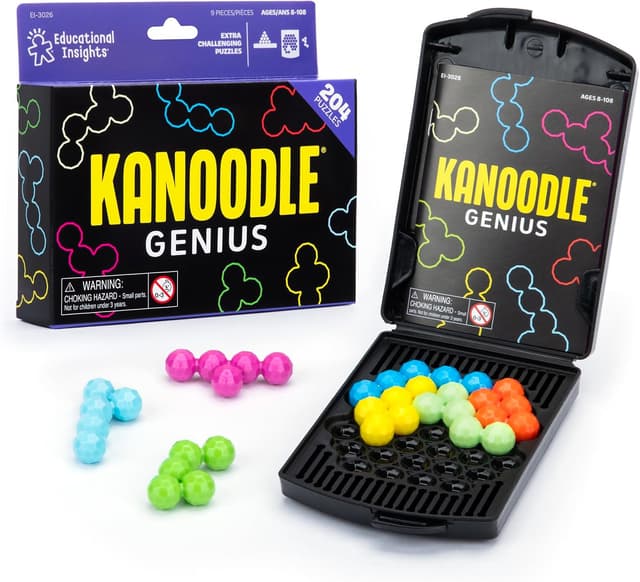 بازی فکری پازل برای کودکان، نوجوانان و بزرگسالان Educational Insights سه بعدی با بیش از ۲۰۰ چالش مدل Kanoodle Genius بازی فکری پازل برای کودکان، نوجوانان و بزرگسالان Educational Insights سه بعدی با بیش از ۲۰۰ چالش مدل Kanoodle Genius