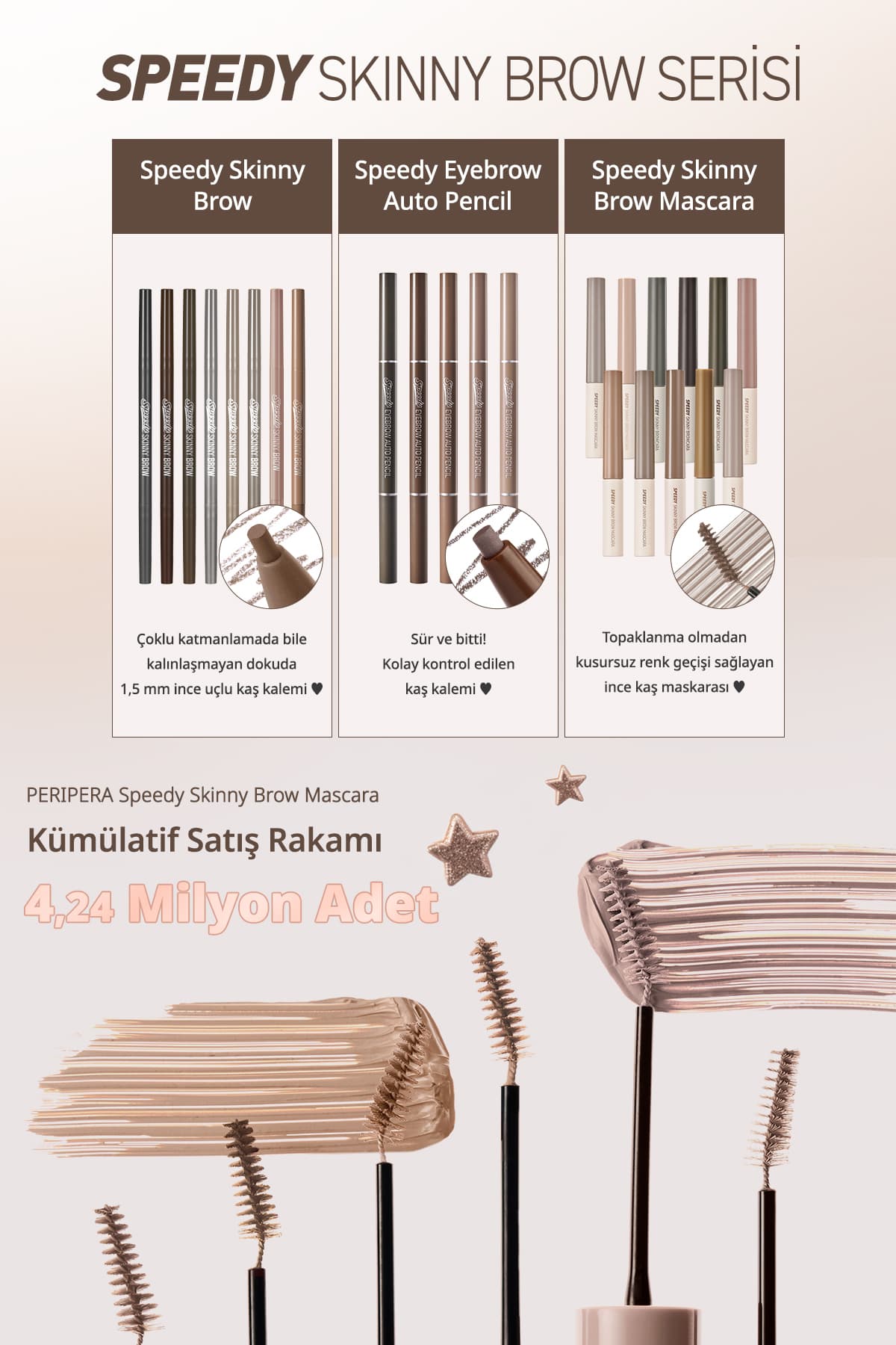 ماسکارای ابرو PERIPERA مدل Speedy Skinny Brow رنگ 03 Natural ماسکارای ابرو PERIPERA مدل Speedy Skinny Brow رنگ 03 Natural