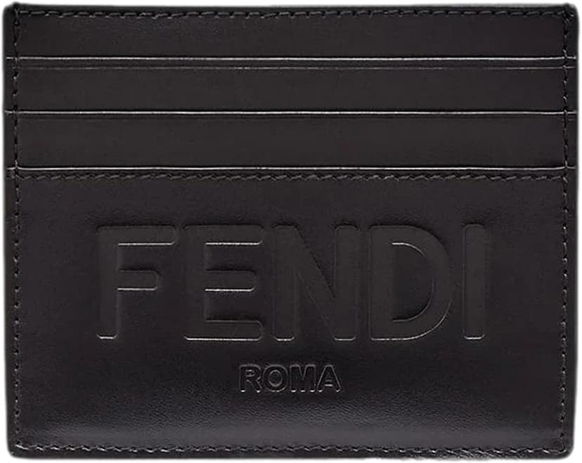 کیف کارت مردانه FENDI چرم گوساله سرمهای تیره مدل Roma کیف کارت مردانه FENDI چرم گوساله سرمهای تیره مدل Roma