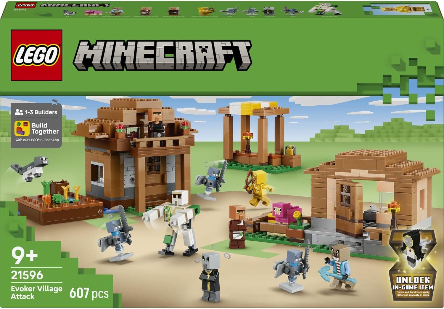 لگو Minecraft حمله Evoker به روستا مدل 21596 لگو Minecraft حمله Evoker به روستا مدل 21596