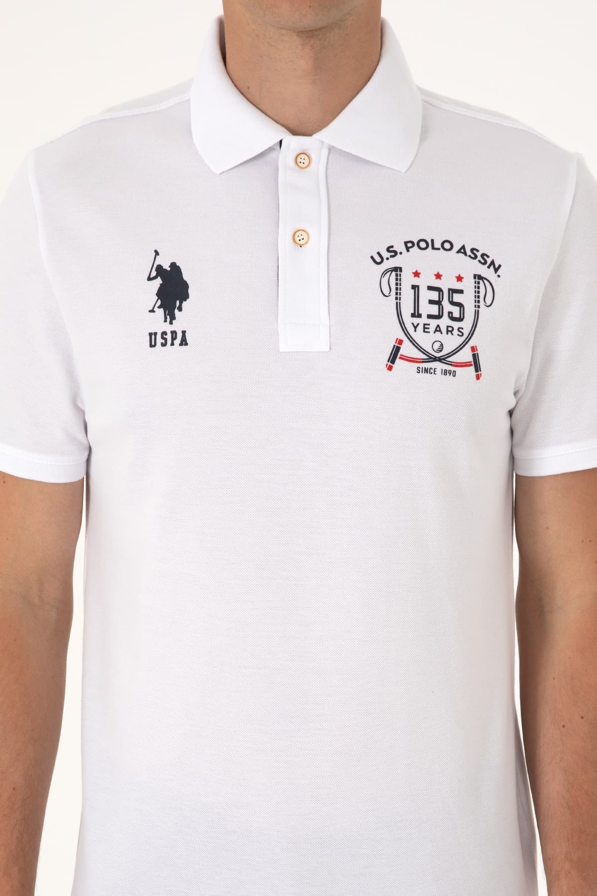 تیشرت مردانه U.S. Polo Assn. فیت معمولی سفید یقه پولو مدل 50299667-VR013 تیشرت مردانه U.S. Polo Assn. فیت معمولی سفید یقه پولو مدل 50299667-VR013