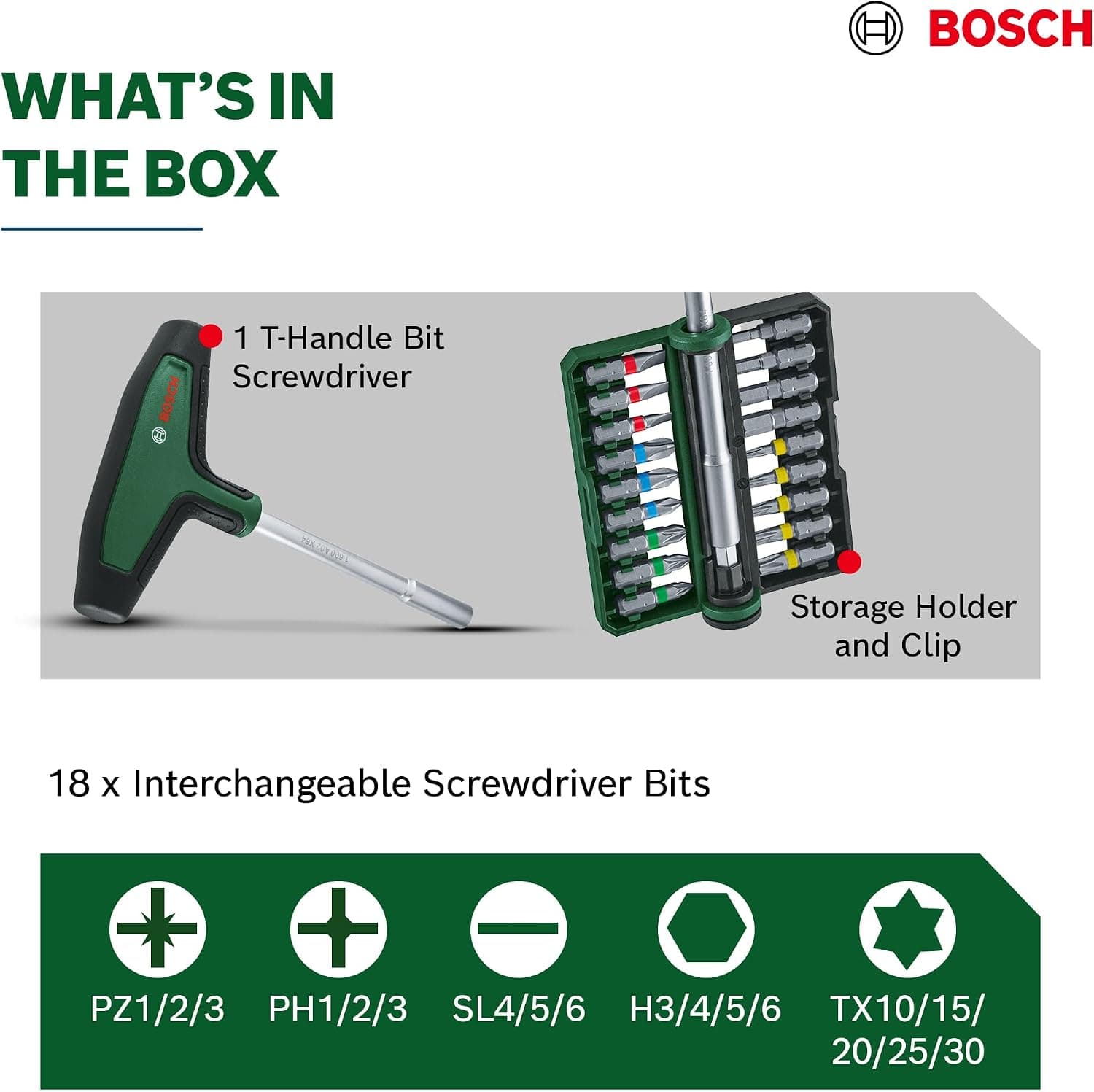 ست پیچگوشتی Bosch چندمنظوره تیپ T 19 عددی ست پیچگوشتی Bosch چندمنظوره تیپ T 19 عددی