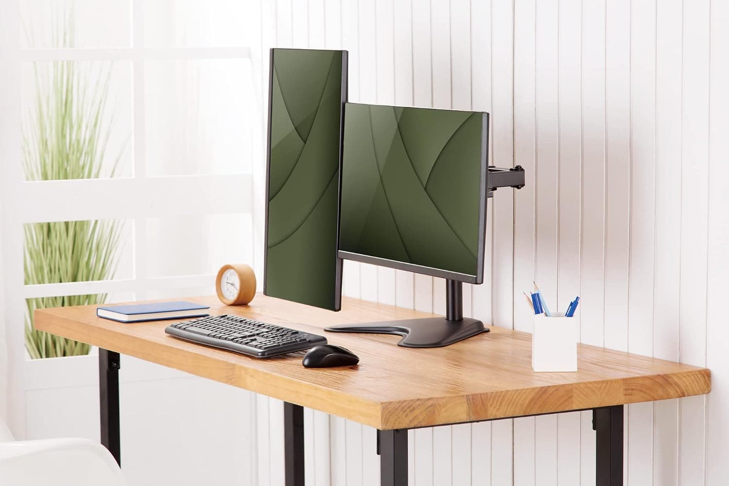 پایه نگهدارنده مانیتور DIGITUS دو مانیتوره مشکی مدل VESA 75x75، 100x100 پایه نگهدارنده مانیتور DIGITUS دو مانیتوره مشکی مدل VESA 75x75، 100x100