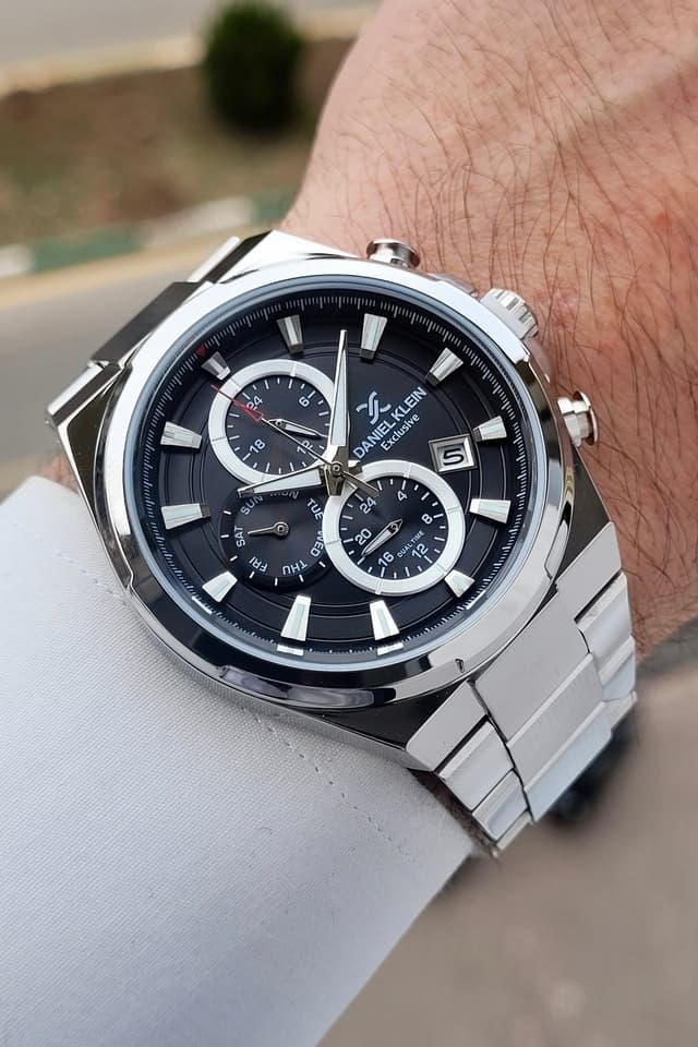 ساعت مچی مردانه Daniel Klein صفحه مشکی بند خاکستری قابل تنظیم ساعت مچی مردانه Daniel Klein صفحه مشکی بند خاکستری قابل تنظیم
