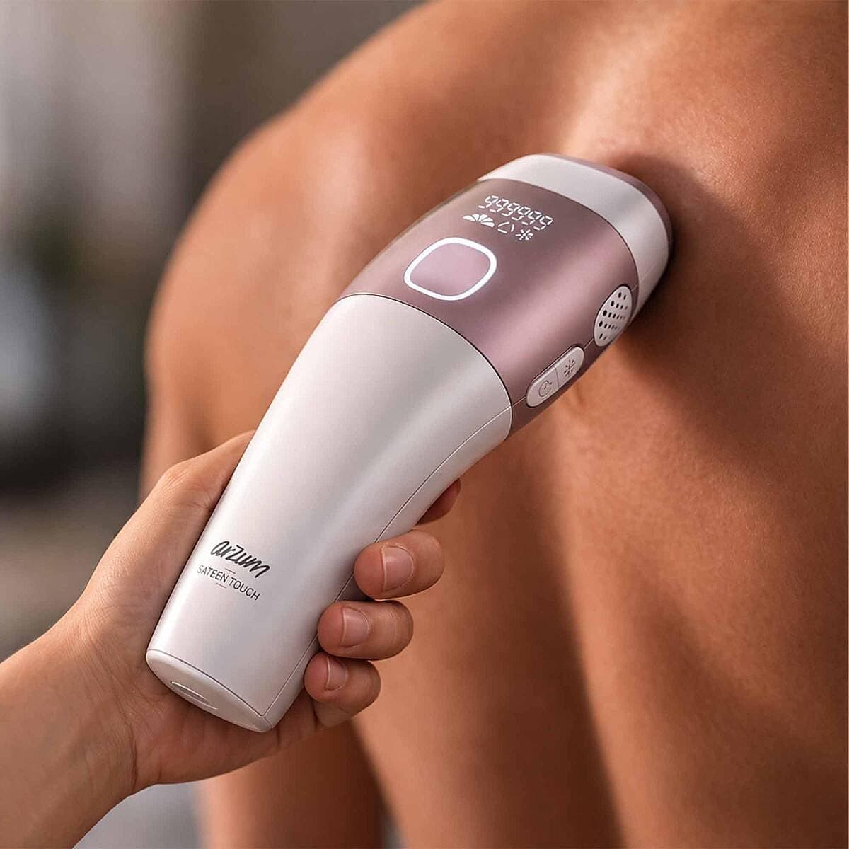 دستگاه IPL رفع موهای زائد خانگی Arzum 999.999 شات، خنککننده، 5 سطح، خودکار مدل AR5176 SateenTouch دستگاه IPL رفع موهای زائد خانگی Arzum 999.999 شات، خنککننده، 5 سطح، خودکار مدل AR5176 SateenTouch