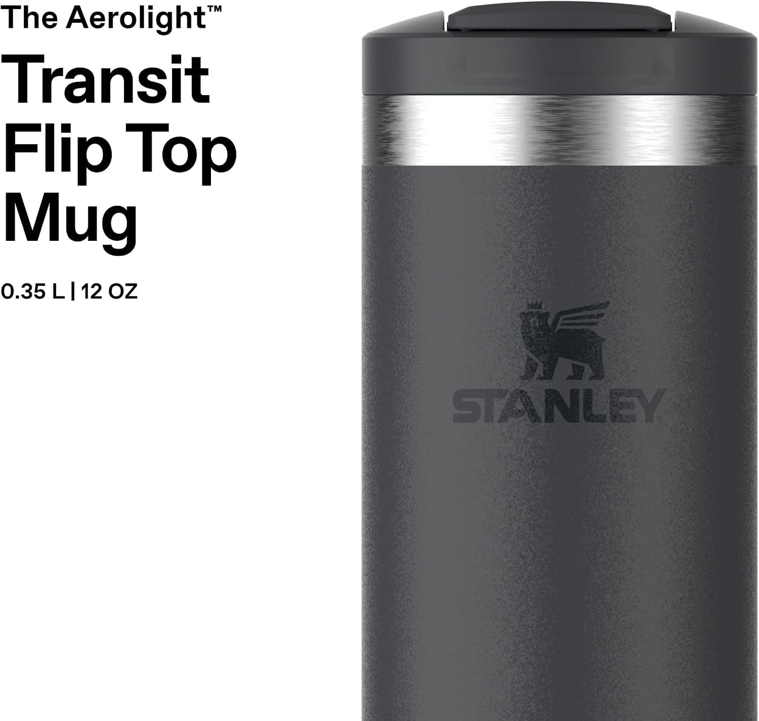 ماگ ترموس Stanley The Transit FlipTop مشکی 0.35 Litre 2.0 استیل ضدزنگ ماگ ترموس Stanley The Transit FlipTop مشکی 0.35 Litre 2.0 استیل ضدزنگ