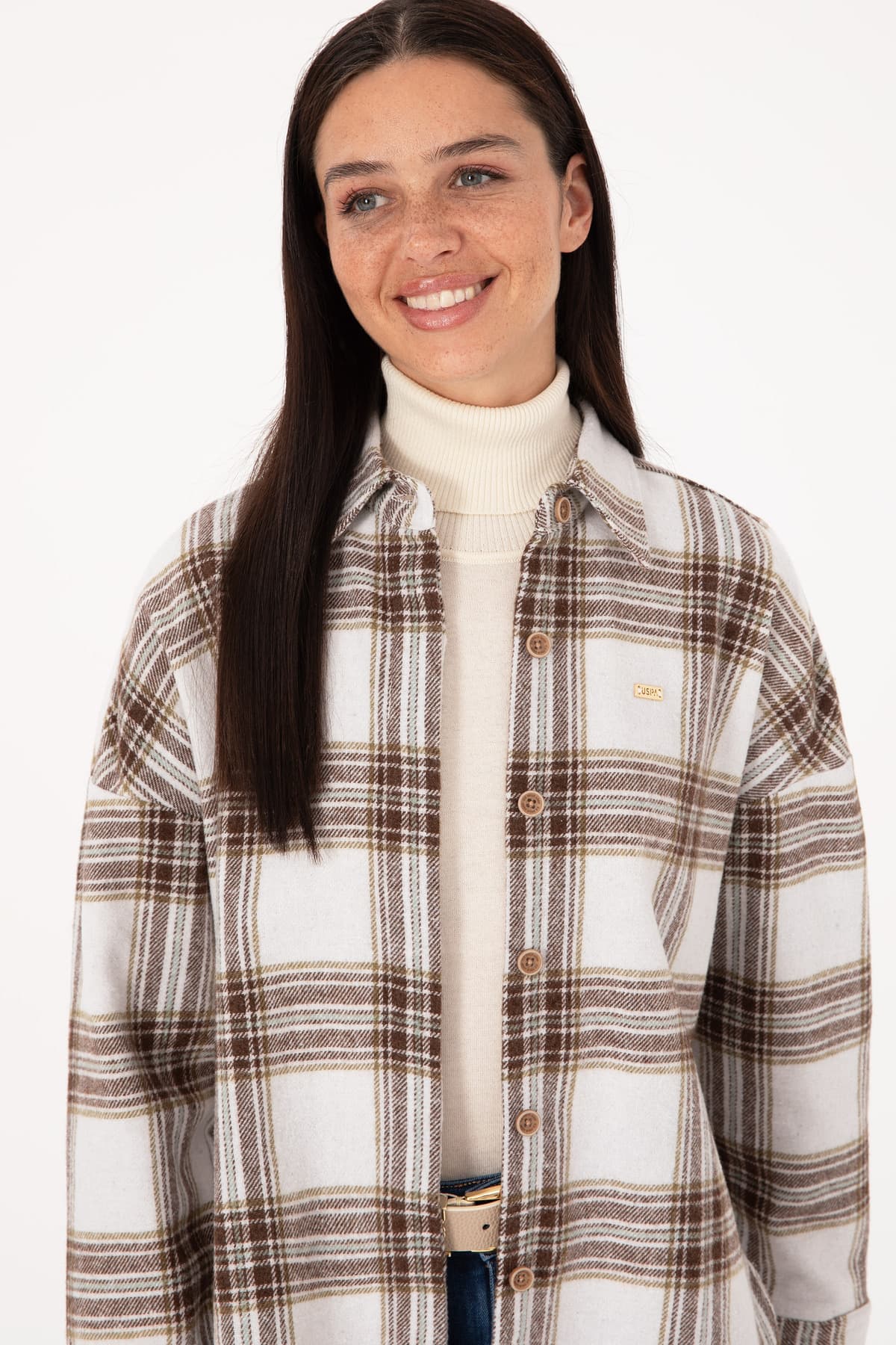 پیراهن زنانه U.S. Polo Assn. کرم چوبری آستین بلند مدل 50316698-VR027 پیراهن زنانه U.S. Polo Assn. کرم چوبری آستین بلند مدل 50316698-VR027