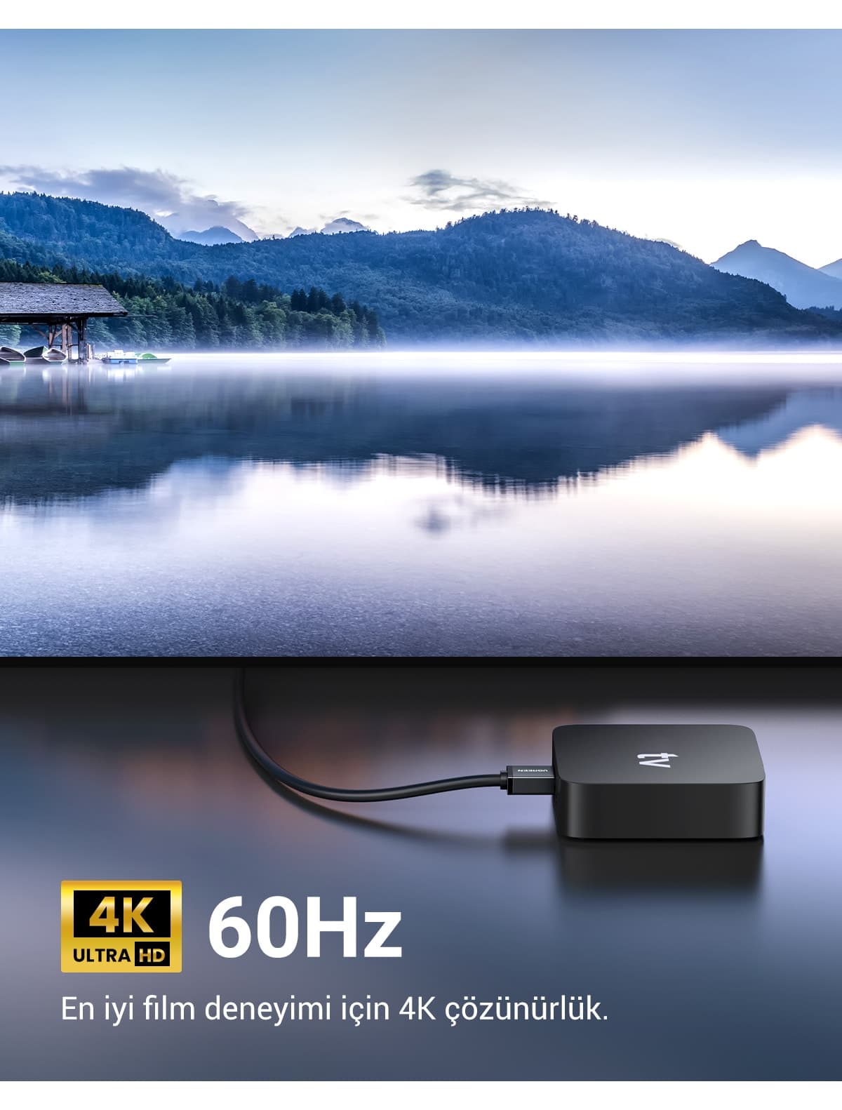 کابل HDMI 4K نری به نری Ugreen مشکی زاویهدار ۹۰ درجه 2m مدل 10173 کابل HDMI 4K نری به نری Ugreen مشکی زاویهدار ۹۰ درجه 2m مدل 10173
