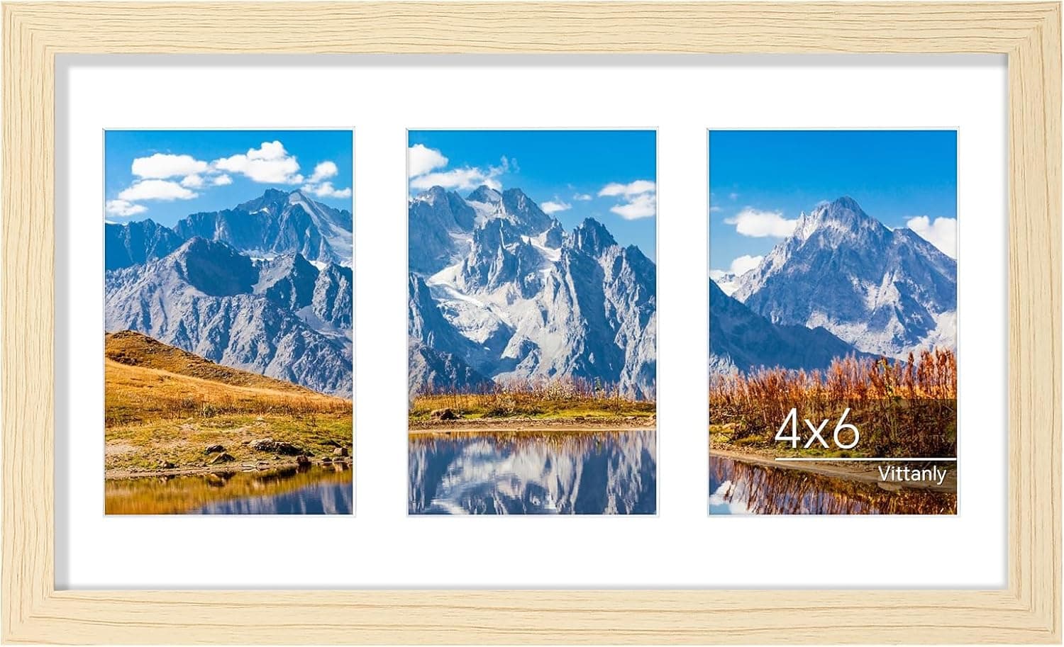 قاب عکس کلاژ Vittanly سایز 8x10 دیواری و رومیزی طبیعی روشن قاب عکس کلاژ Vittanly سایز 8x10 دیواری و رومیزی طبیعی روشن