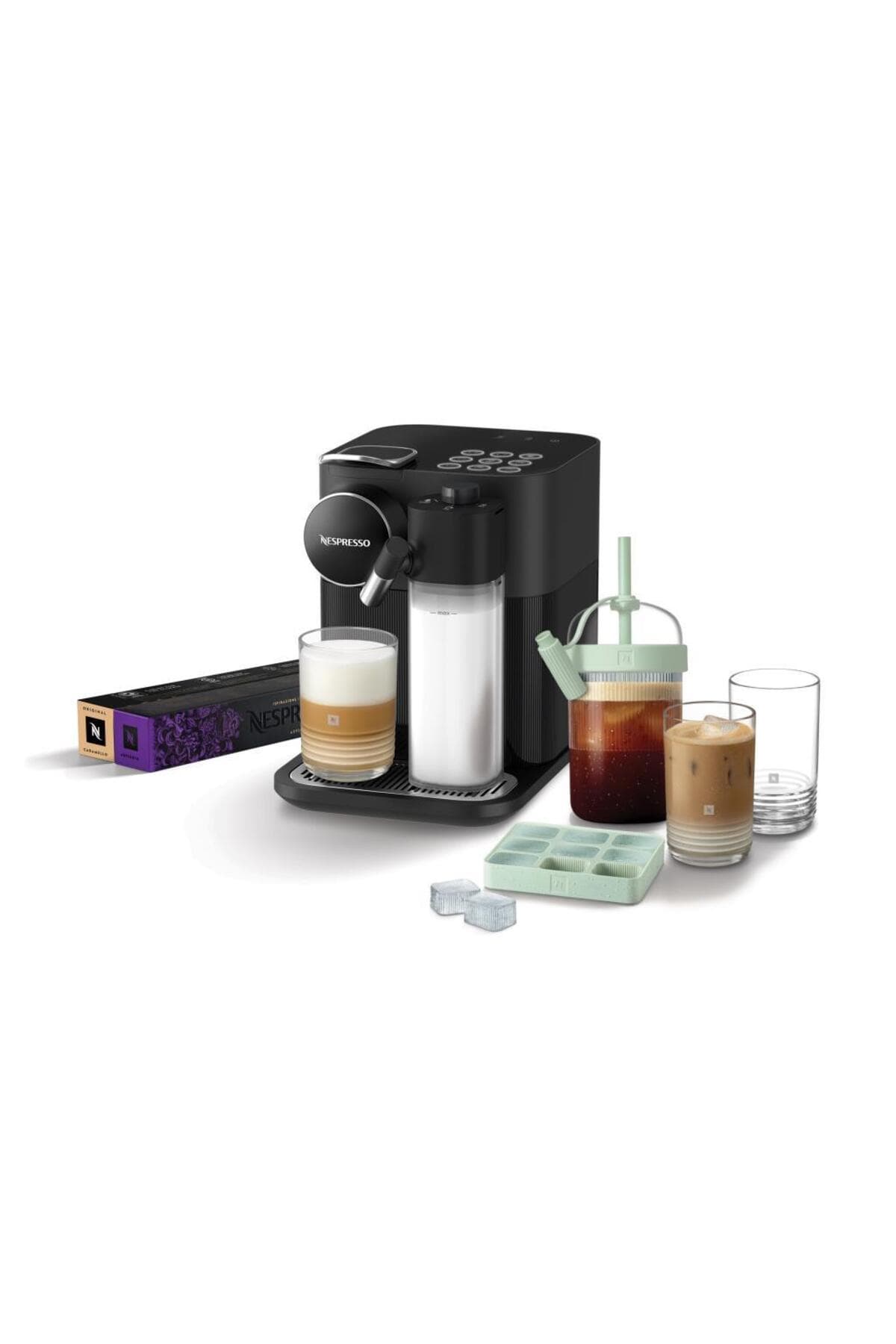 ست گوشه قهوه مشکی Nespresso Gran Lattissima مدل F541 ست گوشه قهوه مشکی Nespresso Gran Lattissima مدل F541